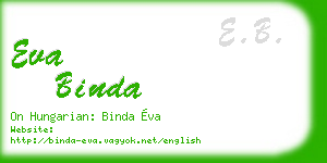 eva binda business card